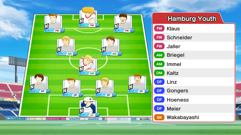 Lineup of Hamburg team
