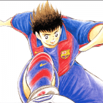 Tsubasa playing for Barcelona
