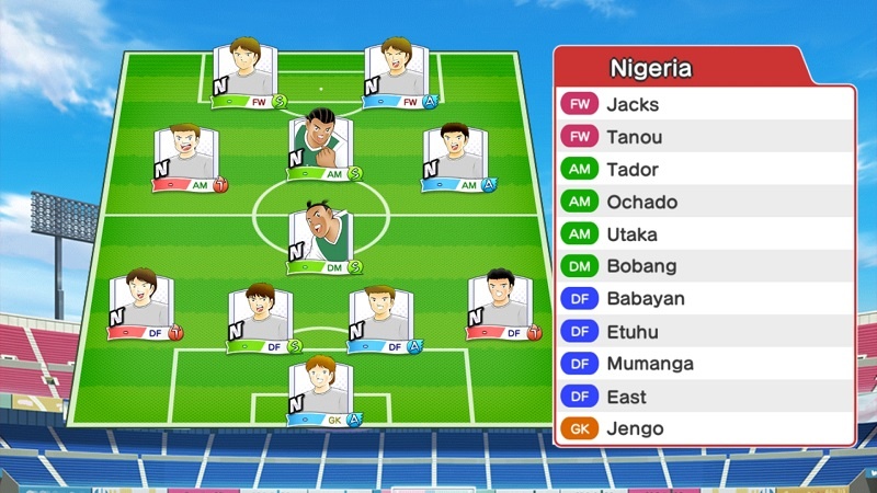 Lineup of Nigeria