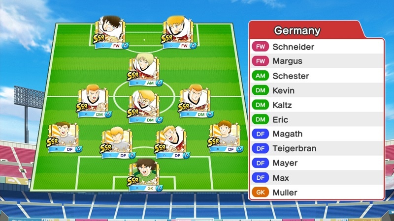 Lineup of Germany Olympic