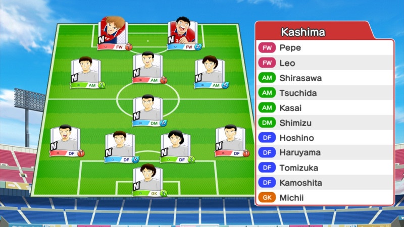 Lineup of Kashima Antlers