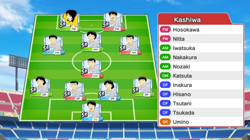 Lineup of Kashiwa Reysol